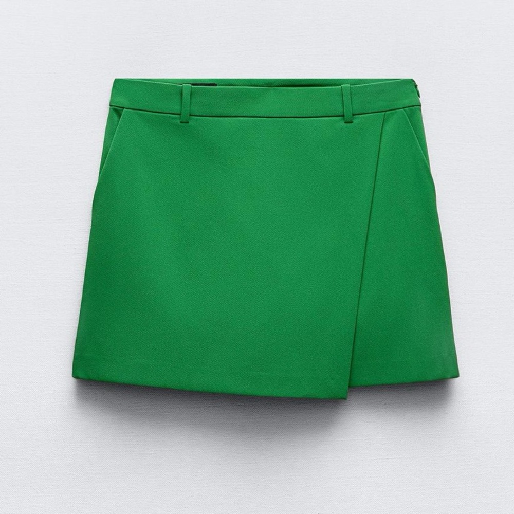 Zara Wrap Front Skort Green - Picture 3 of 13